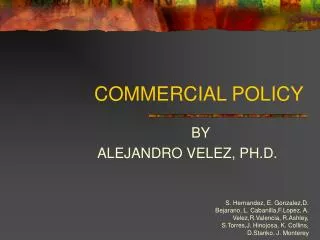 COMMERCIAL POLICY