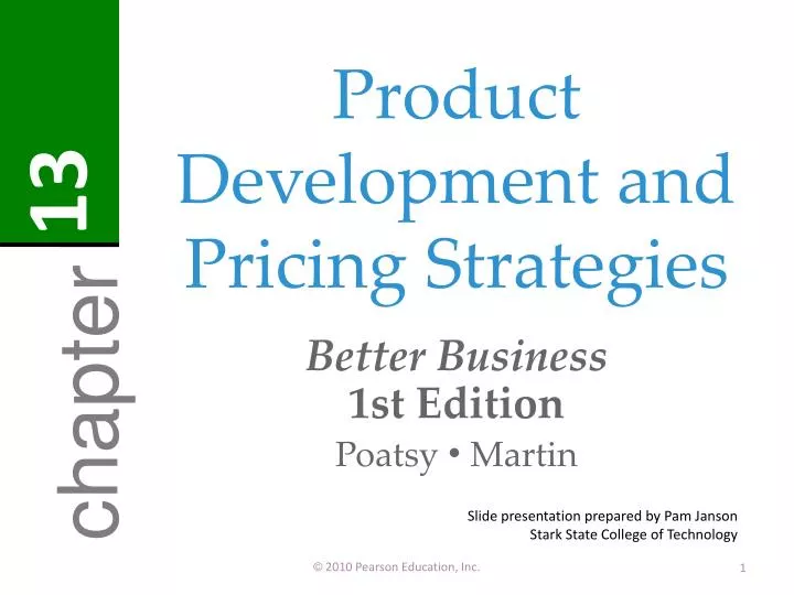 product development and pricing strategies