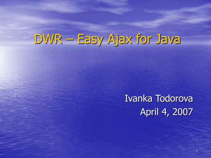 dwr easy ajax for java