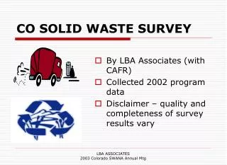CO SOLID WASTE SURVEY