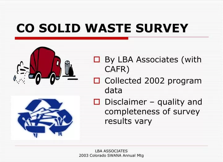 co solid waste survey