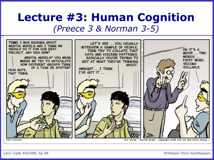lecture 3 human cognition preece 3 norman 3 5