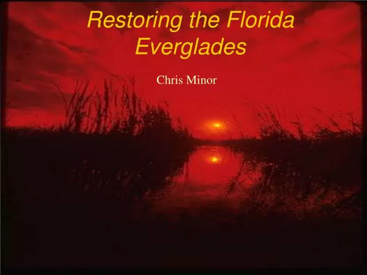 restoring the florida everglades