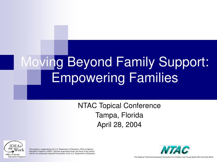 moving beyond family support empowering families