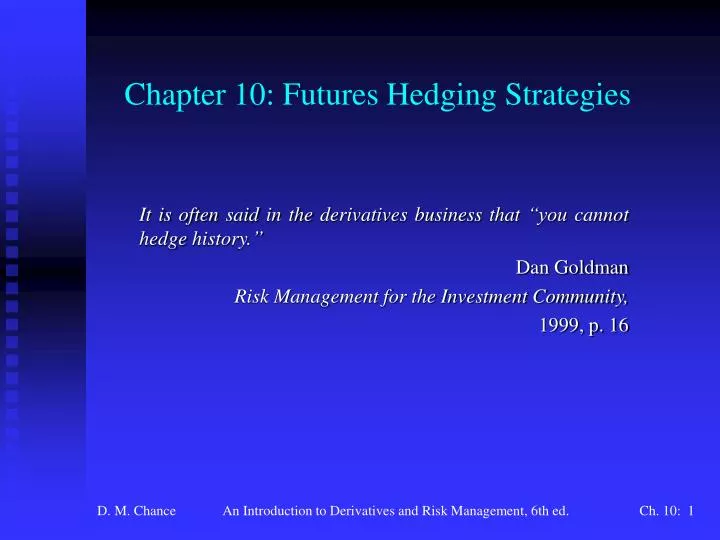 chapter 10 futures hedging strategies