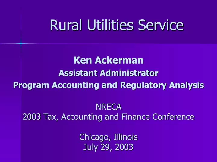 rural utilities service