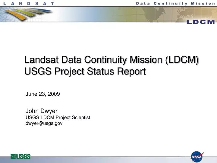 landsat data continuity mission ldcm usgs project status report