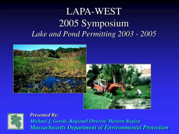 lapa west 2005 symposium lake and pond permitting 2003 2005