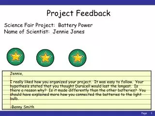 Science Fair Project: Battery Power