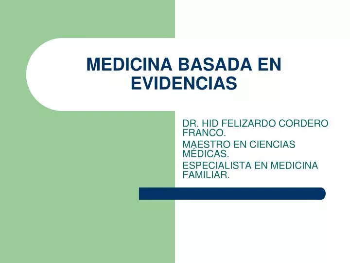 medicina basada en evidencias