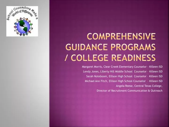 comprehensive guidance programs college readiness