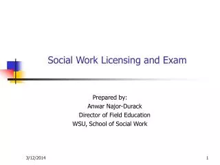 Social Work Licensing and Exam