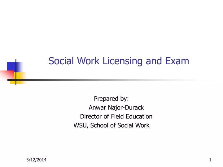 social work licensing and exam