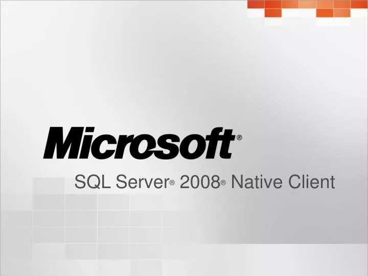 sql server 2008 native client