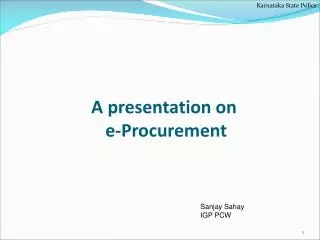 A presentation on e-Procurement