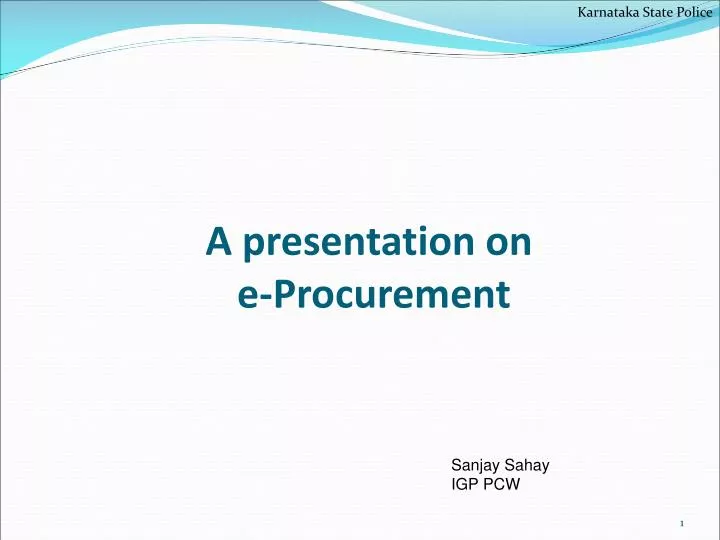 a presentation on e procurement