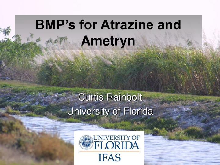 bmp s for atrazine and ametryn