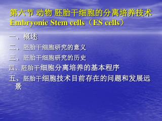 embryonic stem cells es cells