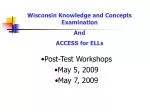 Wisconsin Knowledge and Concepts Examination And ACCESS for ELLs - slide 1