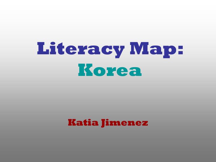 literacy map korea