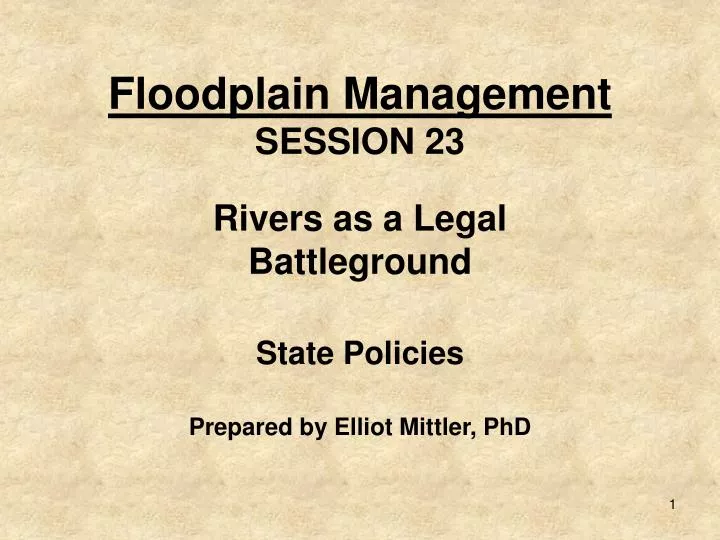 floodplain management session 23