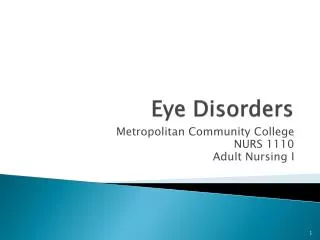 Eye Disorders
