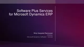 Software Plus Services for Microsoft Dynamics ERP