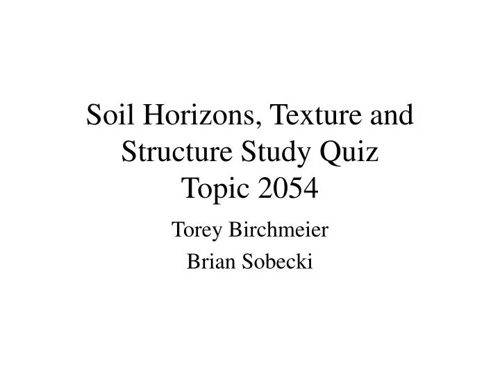 soil horizons texture and structure study quiz topic 2054