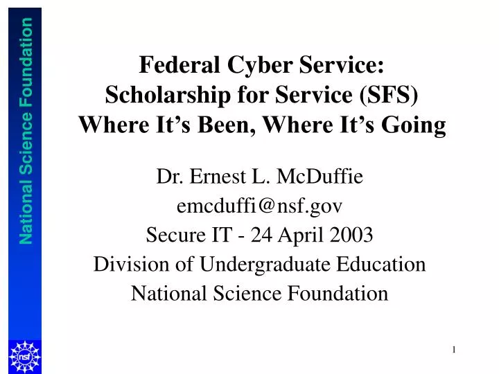 federal cyber service scholarship for service sfs where it s been where it s going