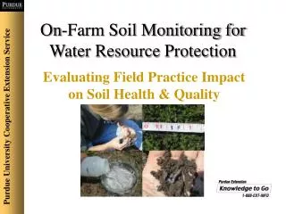 On-Farm Soil Monitoring for Water Resource Protection