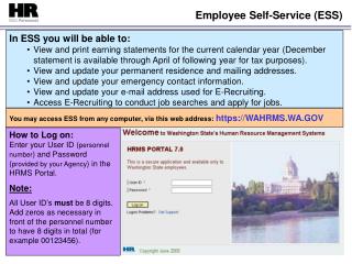 Employee Self-Service (ESS)