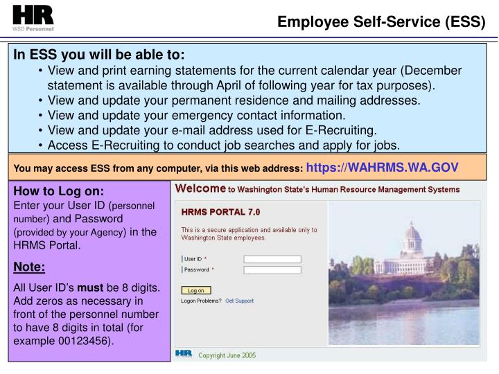 employee self service ess