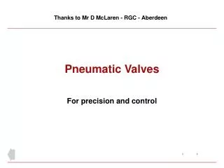 Pneumatic Valves