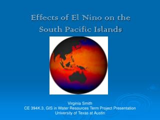 Effects of El Nino on the South Pacific Islands