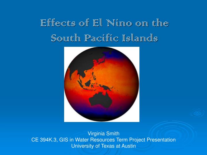 effects of el nino on the south pacific islands