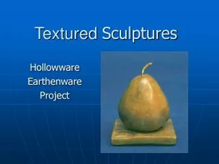 Textured Sculptures