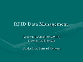 RFID Data Management