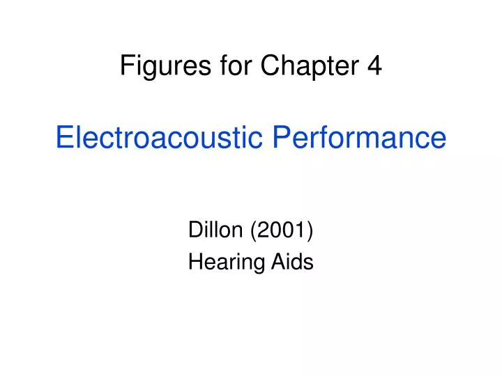 figures for chapter 4 electroacoustic performance