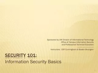 Security 101: