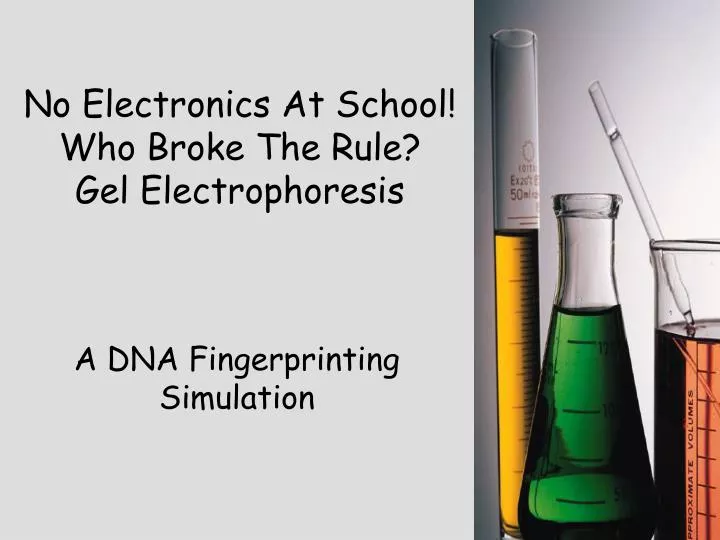 no electronics at school who broke the rule gel electrophoresis