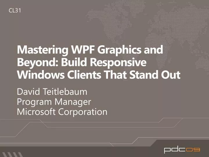 mastering wpf graphics and beyond build responsive windows clients that stand out