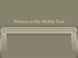 Women in the Middle East