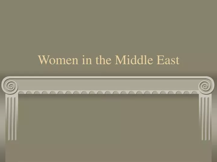 women in the middle east
