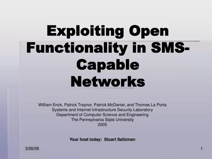 exploiting open functionality in sms capable networks
