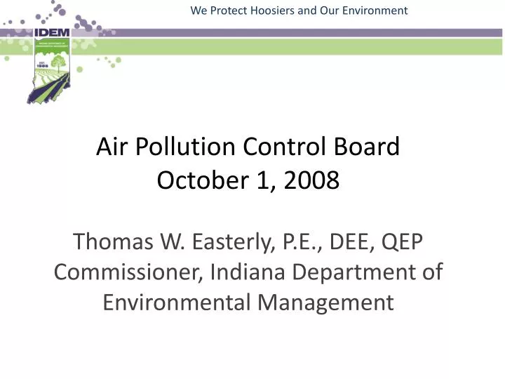 air pollution control board october 1 2008