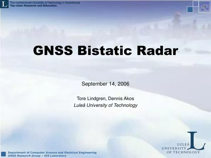 gnss bistatic radar