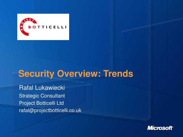 security overview trends