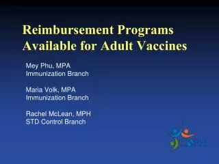 Reimbursement Programs Available for Adult Vaccines