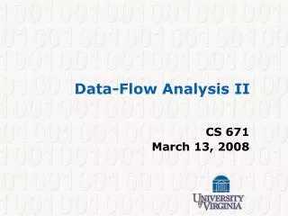 Data-Flow Analysis II