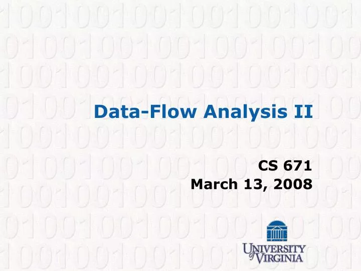 data flow analysis ii